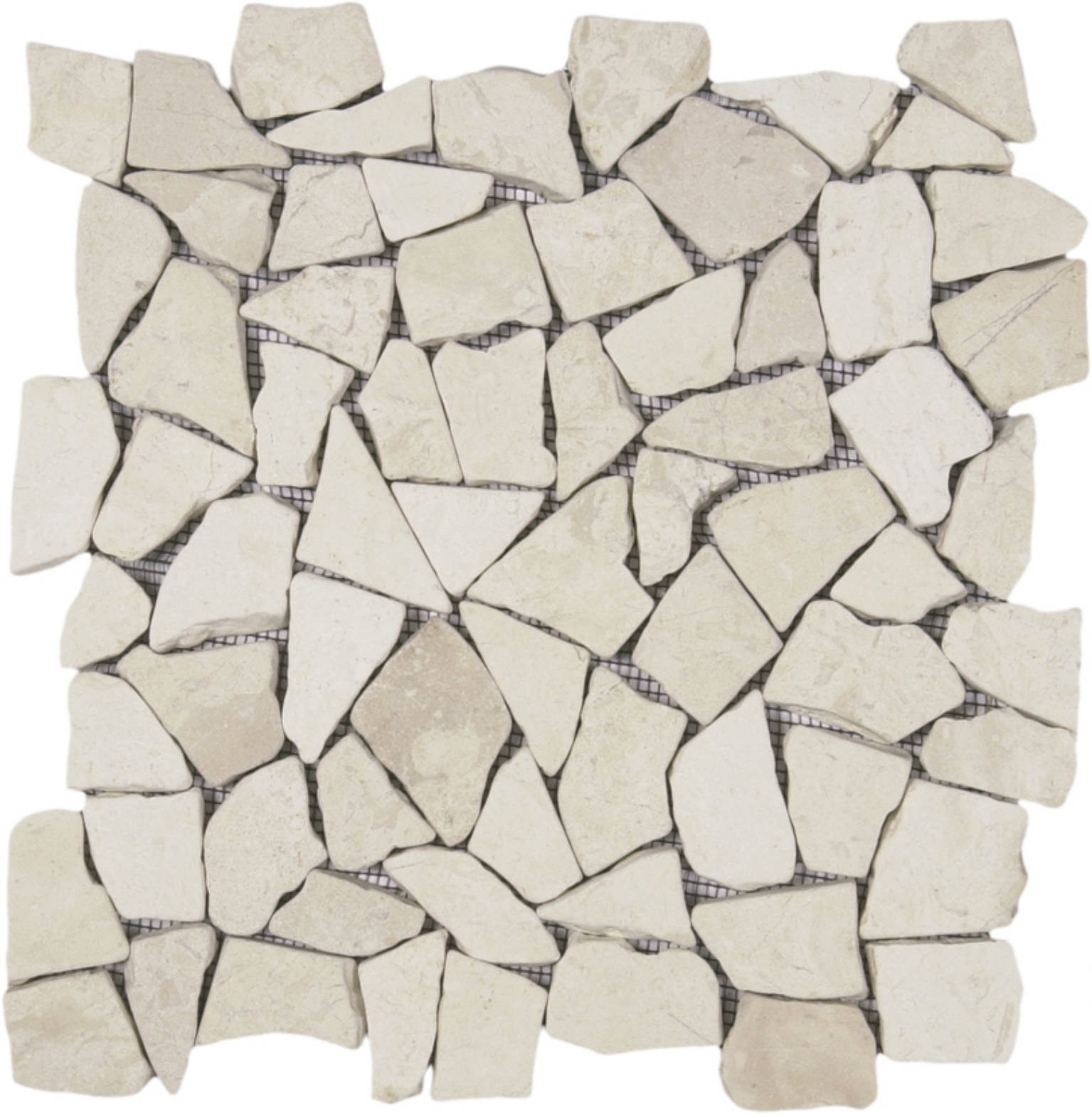 White Mini Opus Interlocking Mosaic Sheet | Marino Tile NY