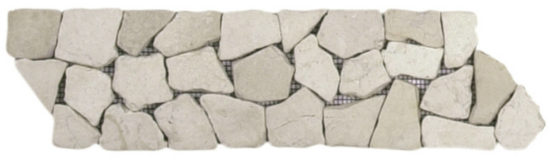 White Opus Mosaic Interlocking Border | Marino Tile NY