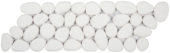 White Reconstituted Pebble Mosaic Interlocking Border | Marino Tile NY