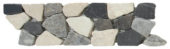 White/Grey/Black Opus Mosaic Interlocking Border | Marino Tile NY