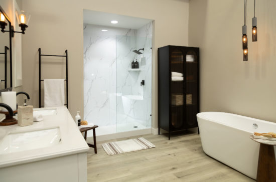 Carrara Marble Gloss Shower Wall Kit 32x60x94 | World Tile Company