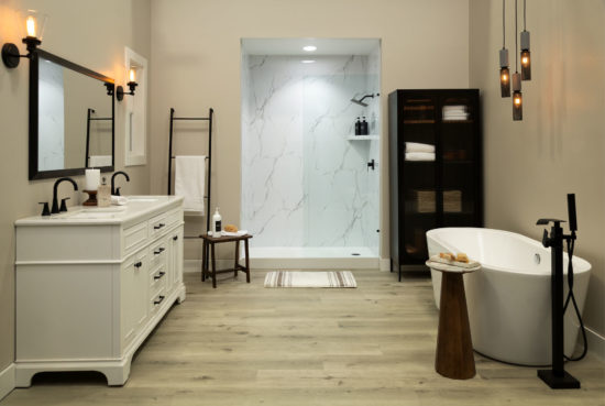 Carrara Marble Gloss Shower Wall Kit 36x60x94 | World Tile Company