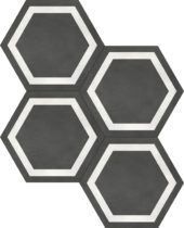 Form 7" Hexagon Frame Graphite | World Tile Company