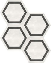 Form 7" Hexagon Frame Ivory | World Tile Company