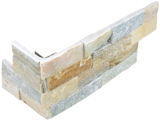 Ledger Stone 6x18 Beach Walk Assembled Corner | World Tile Company
