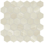 Lustra 2" Hex Onyx Crema Honed | World Tile Company