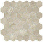Lustra 2" Hex Onyx Hazel Honed | World Tile Company
