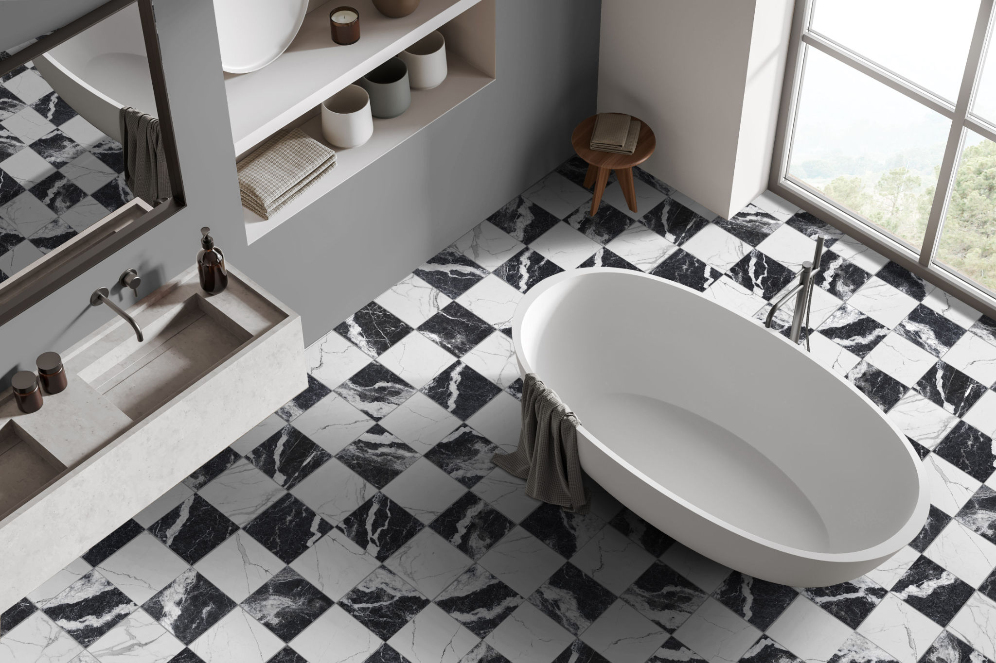 Obsession Nero & Statuario 2 | World Tile Company