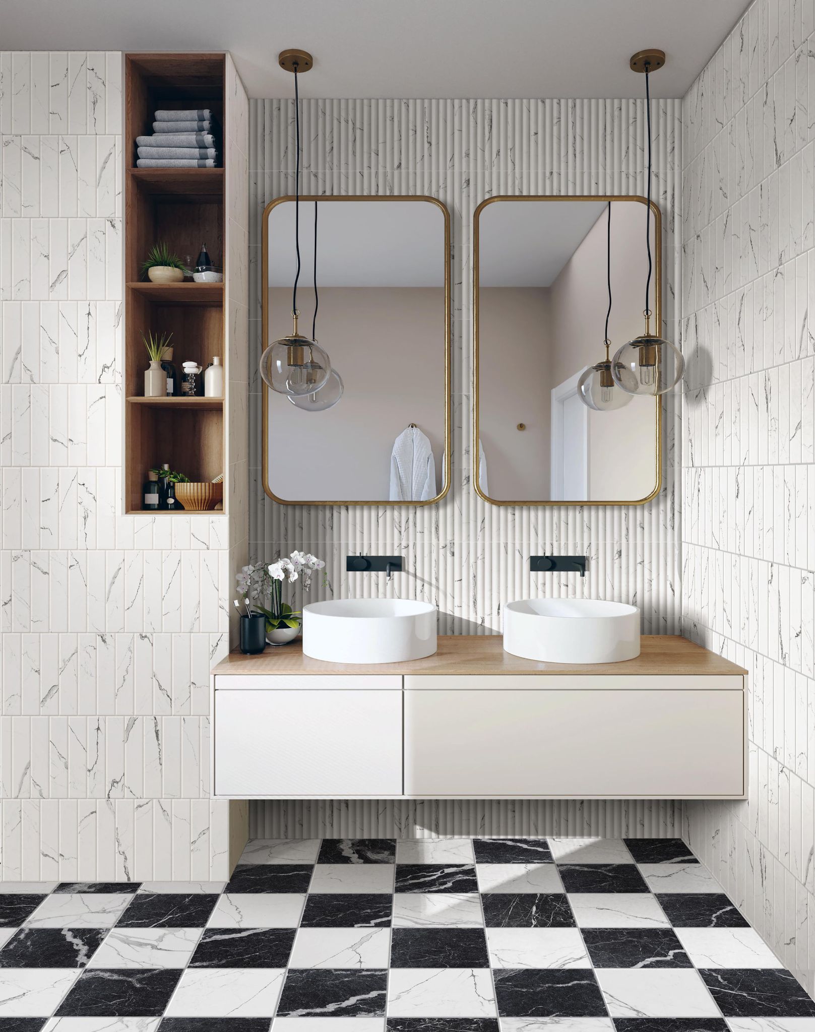 Obsession Statuario % Nero | World Tile Company
