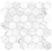 Royal Stoneworks 2" Grandvein White Hex | World Tile Company