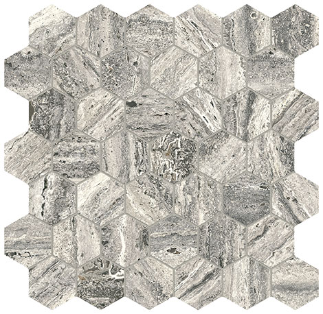 Royal Stoneworks 2″ Regal Grey Vein Hex