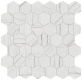 Royal Stoneworks 2" Tuscan White Vein Hex | World Tile Company