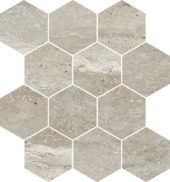Saturnia 3x3 Hex Silver Matte | World Tile Company