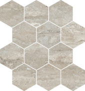 Saturnia 3x3 Hex Silver Matte | World Tile Company