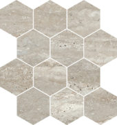 Saturnia 3x3 Hex Silver Matte | World Tile Company