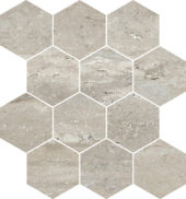 Saturnia 3x3 Hex Silver Matte | World Tile Company