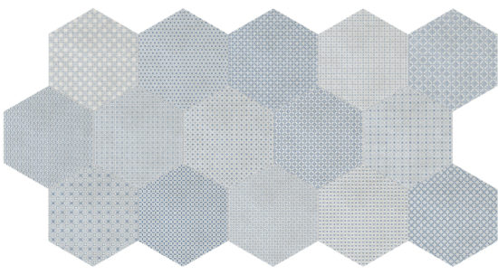 Tapestri 8.5 Denim Blend Hexagon | World Tile Company