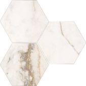 Treasure II Perfect Calacatta 6" Hex Carved | World Tile Company